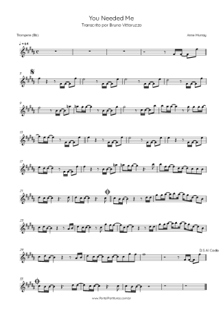 Anne Murray  score for Trumpet