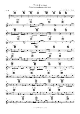 Antonio Carlos e Jocafi Você Abusou score for Acoustic Guitar