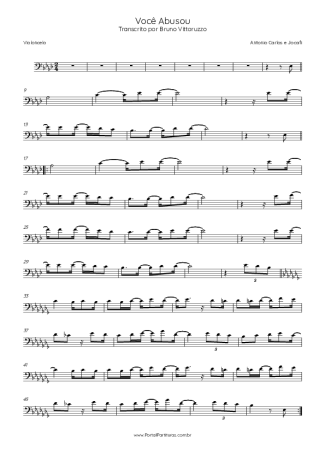 Antonio Carlos e Jocafi  score for Cello