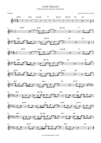 Antonio Carlos e Jocafi Você Abusou score for Keyboard