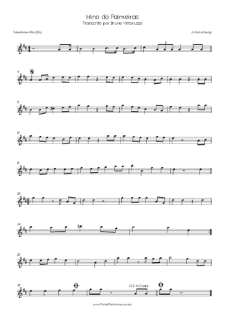Antonio Sergi  score for Alto Saxophone