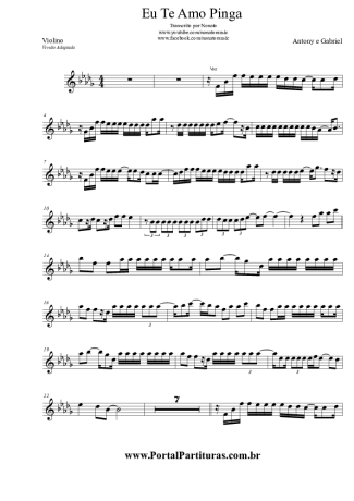 Antony e Gabriel  score for Violin