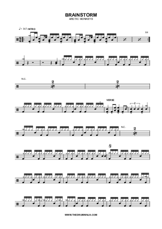 Arctic Monkeys Brianstorm score for Drums