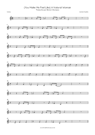 Aretha Franklin (You Make Me Feel Like) A Natural Woman score for Violin