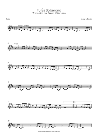 Asaph Borba Tu És Soberano score for Harmonica