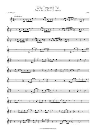 Asia  score for Clarinet (C)