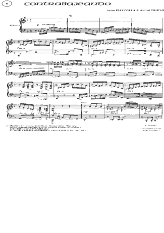 Astor Piazzolla Contrabajeando score for Piano