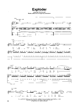 Audioslave Exploder score for Guitar