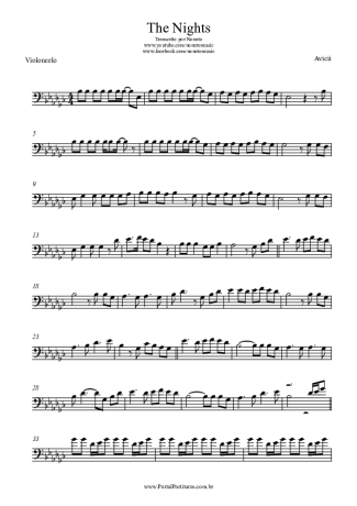 Avicii  score for Cello