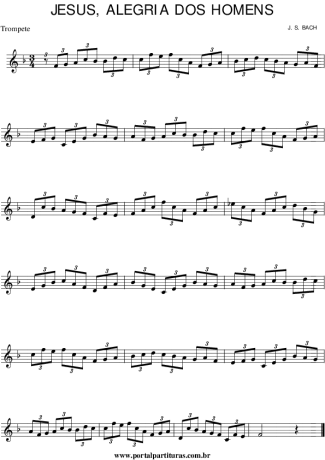 Bach Jesus, Alegria dos Homens score for Trumpet