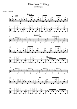 Bad Religion Give You Nothing score for Drums