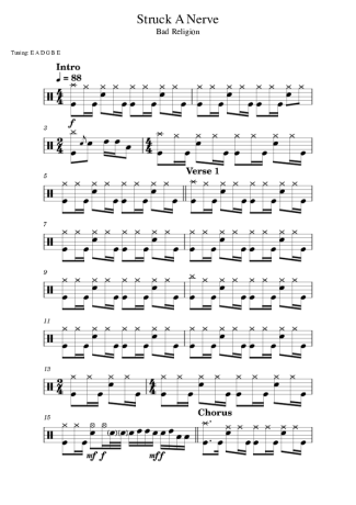 Bad Religion Struck A Nerve score for Drums