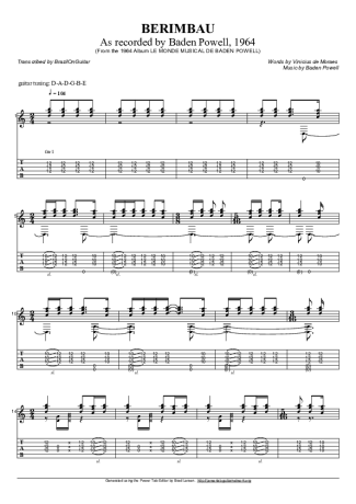 Baden Powell Berimbau score for Acoustic Guitar