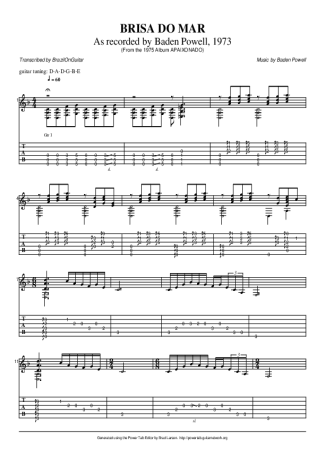 Baden Powell Brisa Do Mar score for Acoustic Guitar