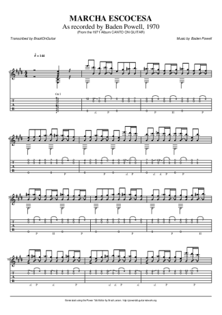 Baden Powell Marcha Escocesa score for Acoustic Guitar