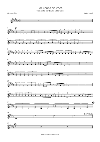 Baden Powell  score for Clarinet (Bb)