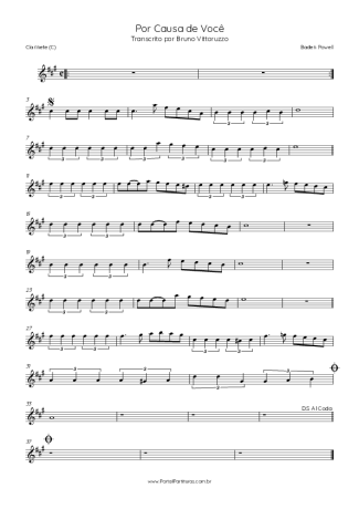 Baden Powell  score for Clarinet (C)