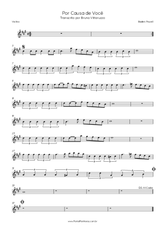 Baden Powell  score for Violin