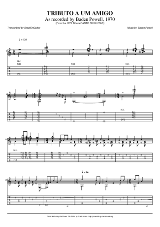 Baden Powell Tributo A Um Amigo score for Acoustic Guitar