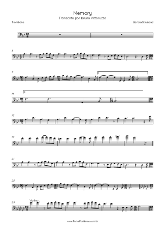 Barbra Streisand  score for Trombone