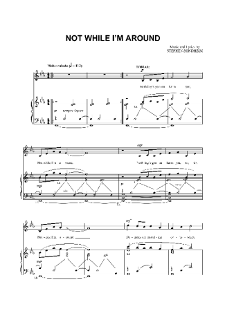 Barbra Streisand Not While Im Around score for Piano