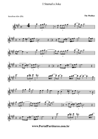 Bee Gees I Started a Joke score for Alto Saxophone