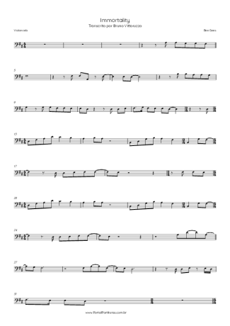 Bee Gees Immortality score for Cello