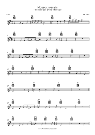 Bee Gees  score for Acoustic Guitar