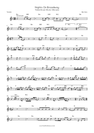 Bee Gees  score for Keyboard