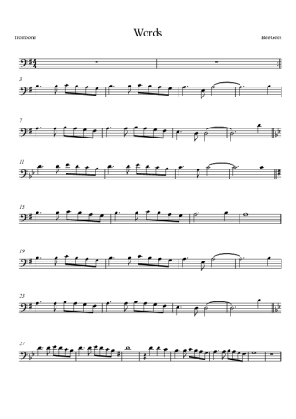 Bee Gees  score for Trombone