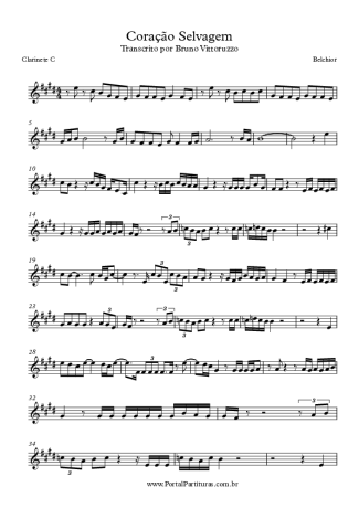 Belchior  score for Clarinet (C)