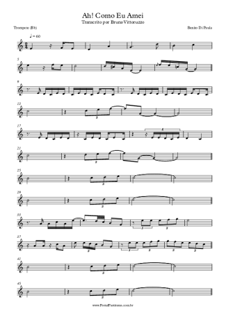 Benito di Paula Ah! Como Eu Amei score for Trumpet