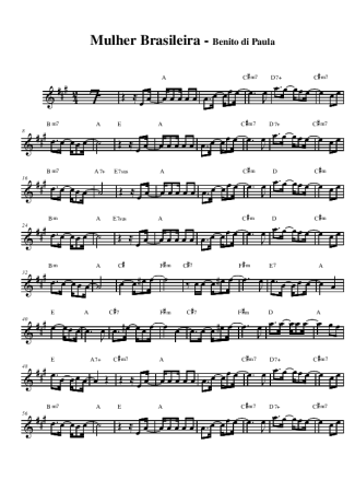 Benito di Paula Mulher Brasileira score for Alto Saxophone