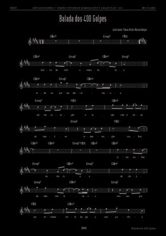 Beto Guedes Balada dos 400 Golpes score for Keyboard