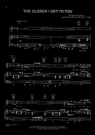Beyoncé The Closer I Get To You score for Piano