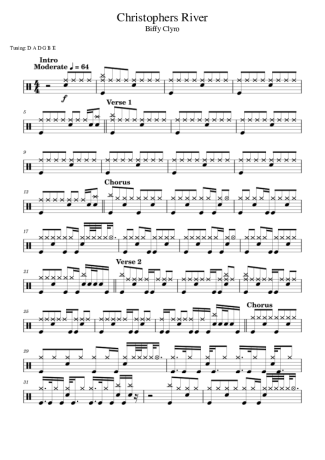 Biffy Clyro Christopher´s River score for Drums