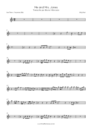 Billy Paul Me And Mrs Jones score for Trumpet