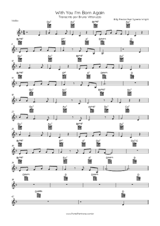 Billy Preston With You I´m Born Again (feat Syreeta Wright) score for Acoustic Guitar
