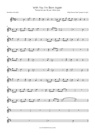 Billy Preston With You I´m Born Again (feat Syreeta Wright) score for Alto Saxophone