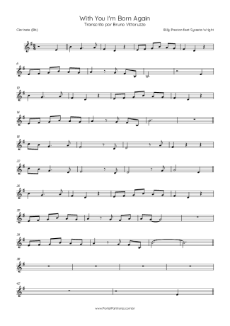 Billy Preston With You I´m Born Again (feat Syreeta Wright) score for Clarinet (Bb)