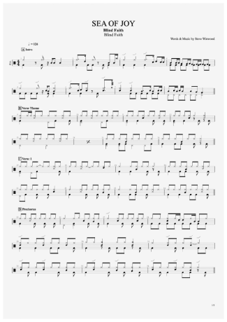 Blind Faith Sea Of Joy score for Drums