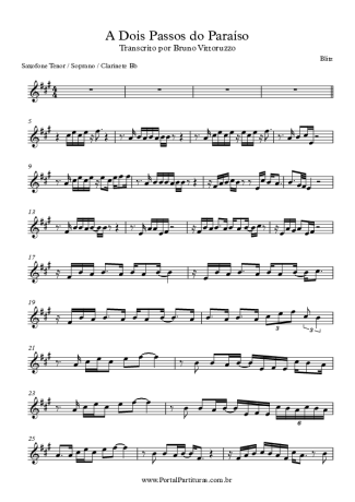Blitz Dois Passos Do Paraíso score for Clarinet (Bb)