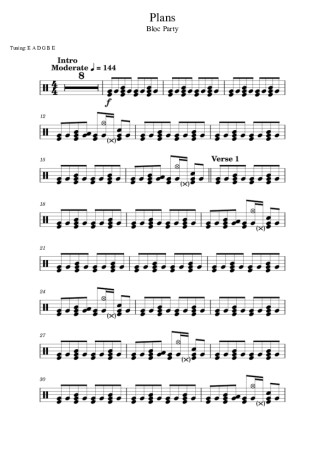 Bloc Party Plans score for Drums