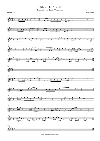 Bob Marley I Shot The Sheriff score for Clarinet (C)