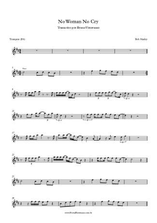 Bob Marley No Woman No Cry score for Trumpet
