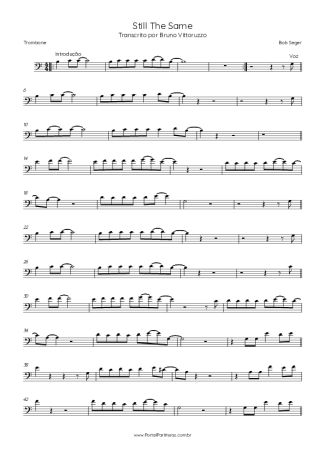 Bob Seger Still The Same score for Trombone