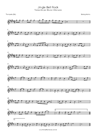 Bobby Helms Jingle Bell Rock score for Trumpet