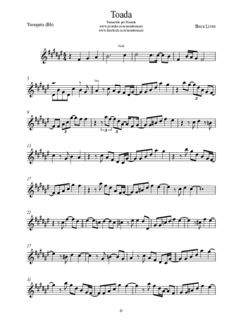 Boca Livre Toada score for Trumpet