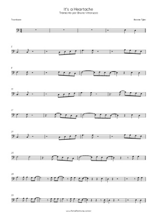 Bonnie Tyler It´s A Heartache score for Trombone