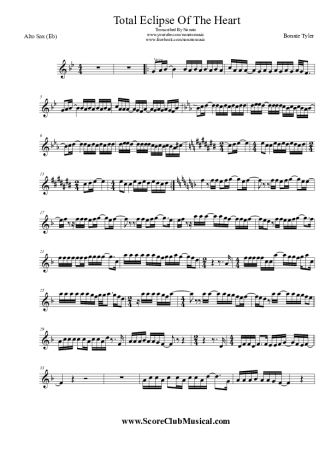 Bonnie Tyler Total Eclipse Of The Heart score for Alto Saxophone